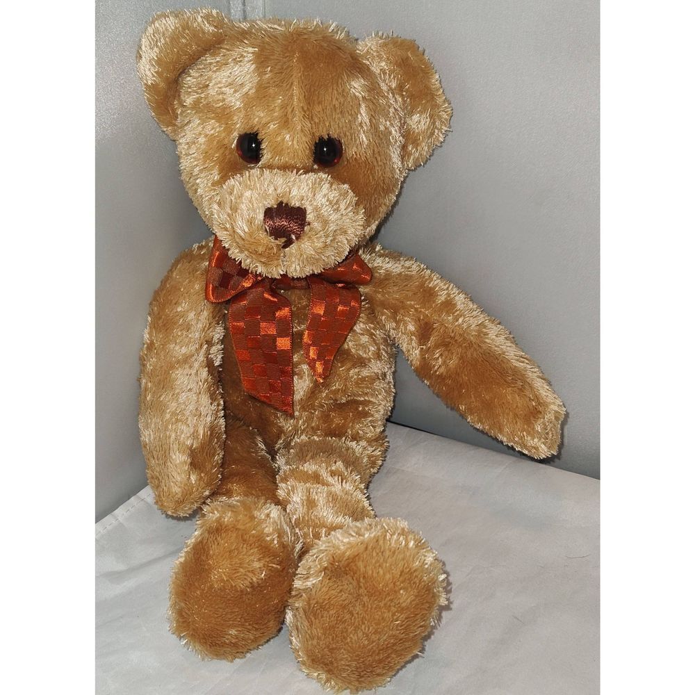 Caltoy Eckerd Plush 12" Teddy Bear with Orange Bow